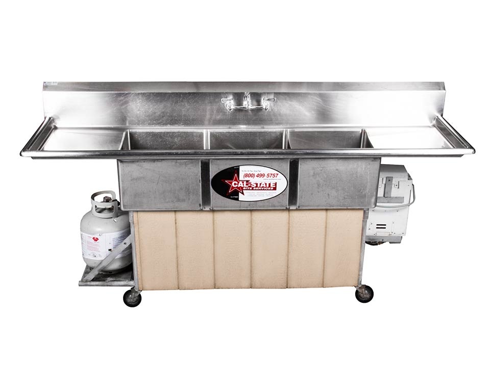 3 Compartment Hot Sink Station Rental Service